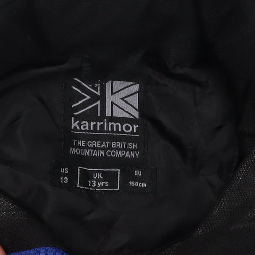Karrimor Boys Black Waterproof Hiking Jacket Size 158