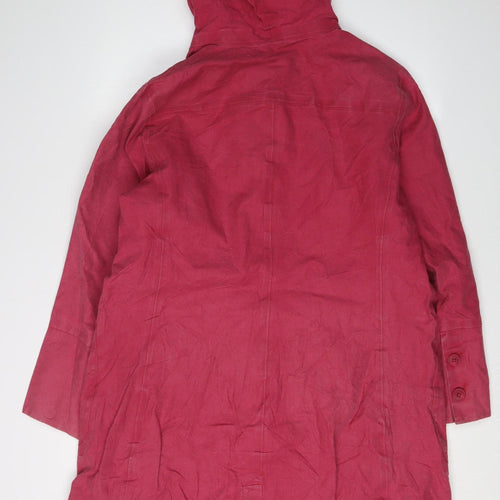 Seasalt Women's Red Hooded Long Rain Coat Size 16