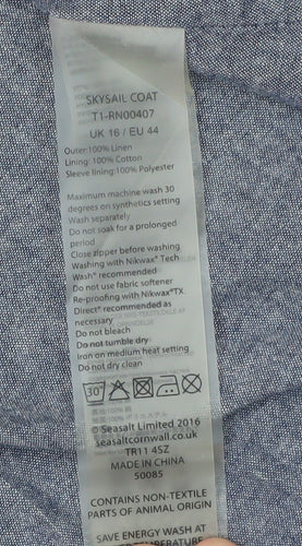 Seasalt Women's Red Hooded Long Rain Coat Size 16