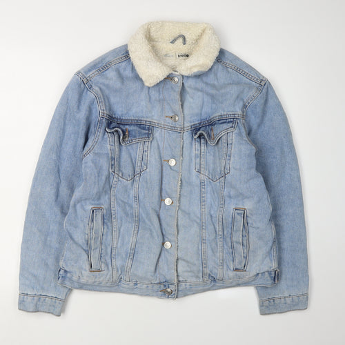 Topshop Women's Blue Denim Jacket Size 10