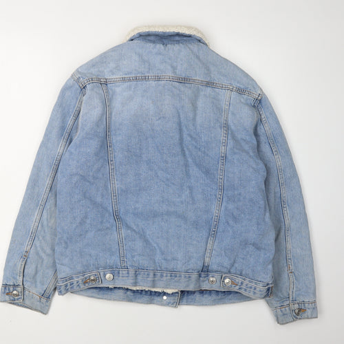 Topshop Women's Blue Denim Jacket Size 10