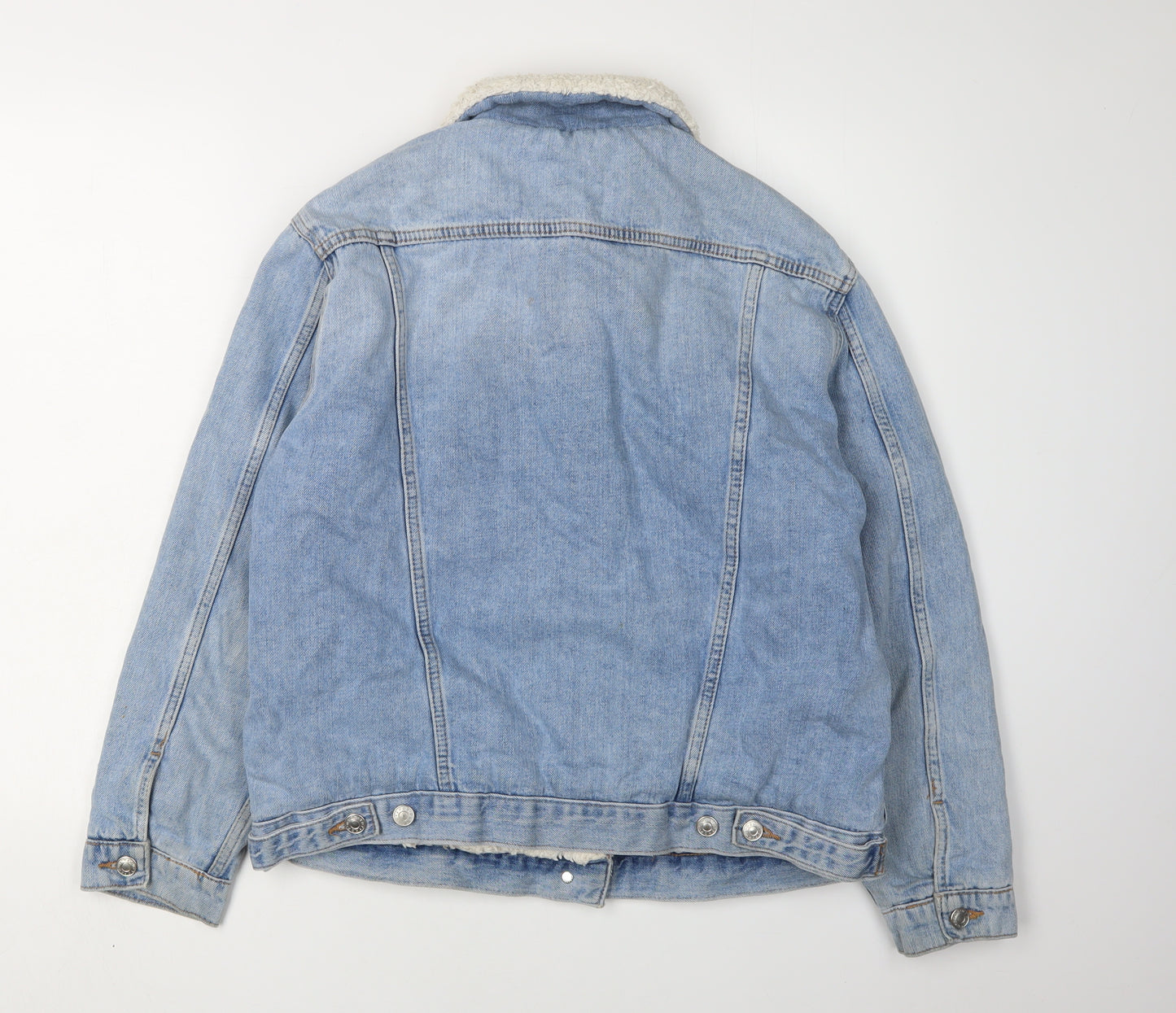Topshop Women's Blue Denim Jacket Size 10
