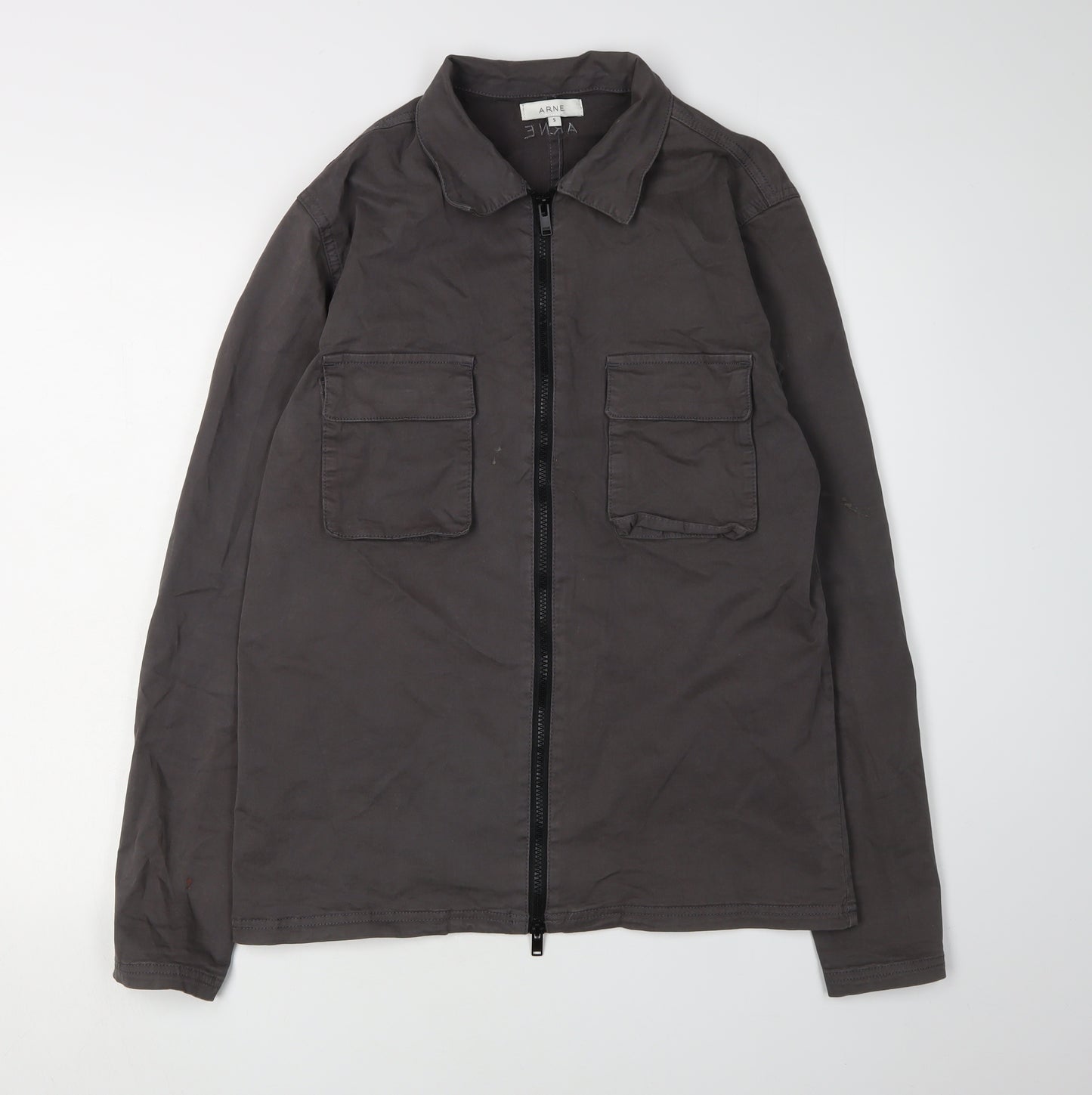 ARNE Men's Grey Full Zip Jacket S