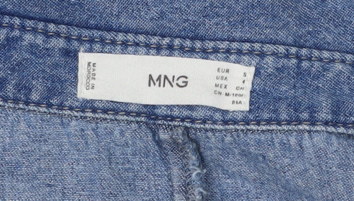 MNG Women's Blue Denim Shirt Dress Size 10
