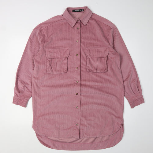 Missguided Women's Pink Shirt Dress, Size 6