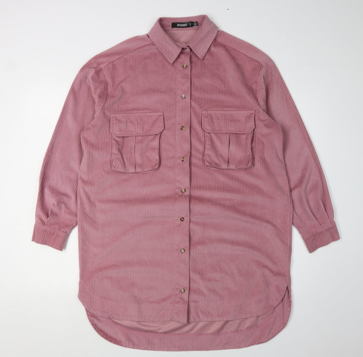 Missguided Women's Pink Shirt Dress, Size 6