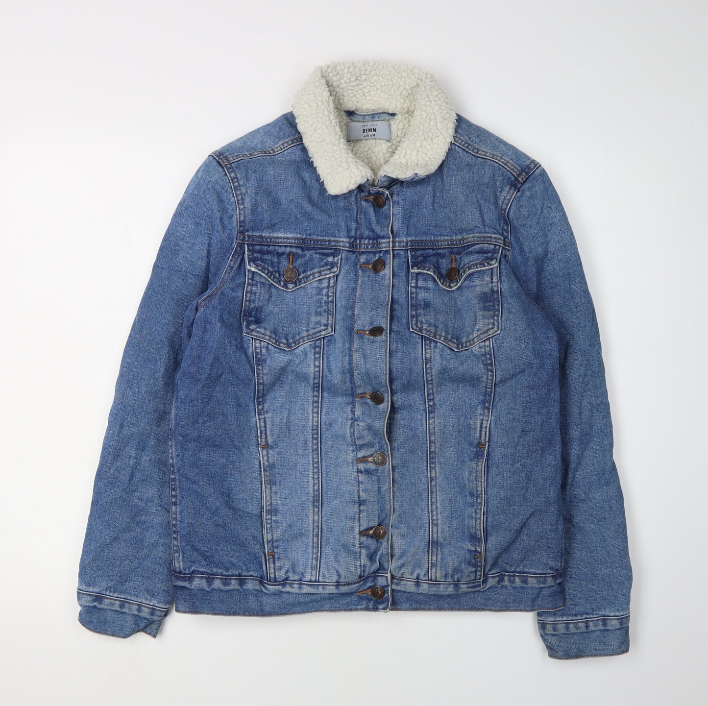 New Look Women's Blue Denim Jacket Size 10