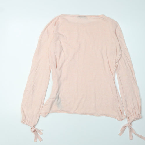Zara Women's Pink Knit Pullover Jumper M