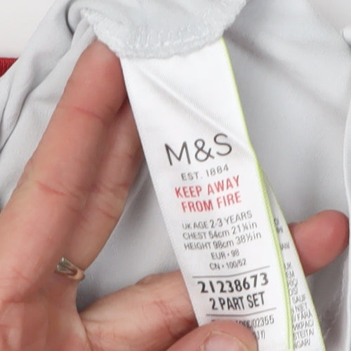 Marks and Spencer Boys White Paddington T-Shirt 2-3 Years