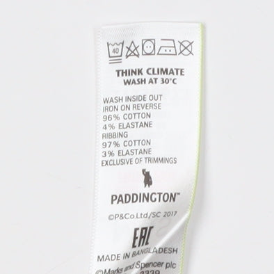 Marks and Spencer Boys White Paddington T-Shirt 2-3 Years