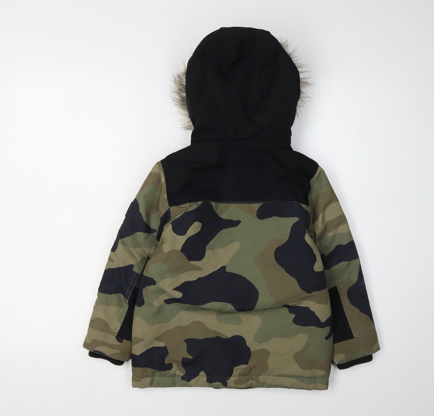 Next Boys Green Camouflage Parka Coat 5 Years
