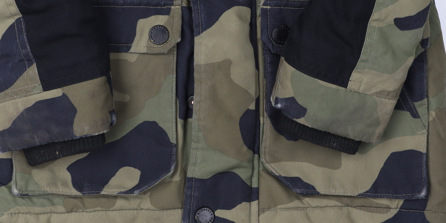 Next Boys Green Camouflage Parka Coat 5 Years