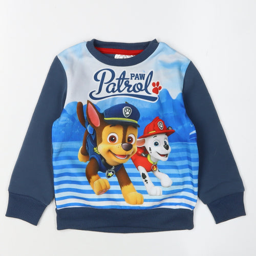 Nickelodeon Boys Blue Paw Patrol Pullover Sweatshirt, Size M