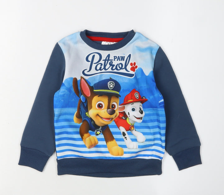 Nickelodeon Boys Blue Paw Patrol Pullover Sweatshirt, Size M