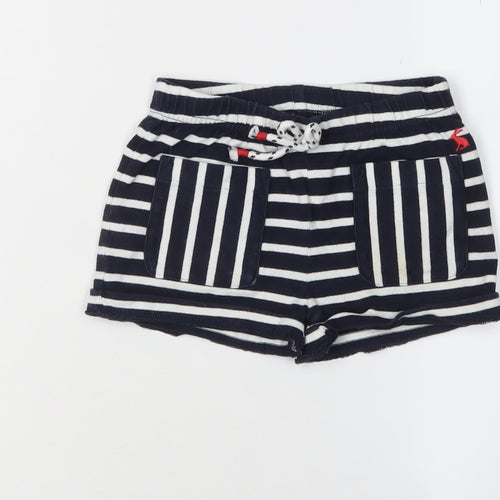 Joules Girls' Black Striped Sweat Shorts, 5-6 Years