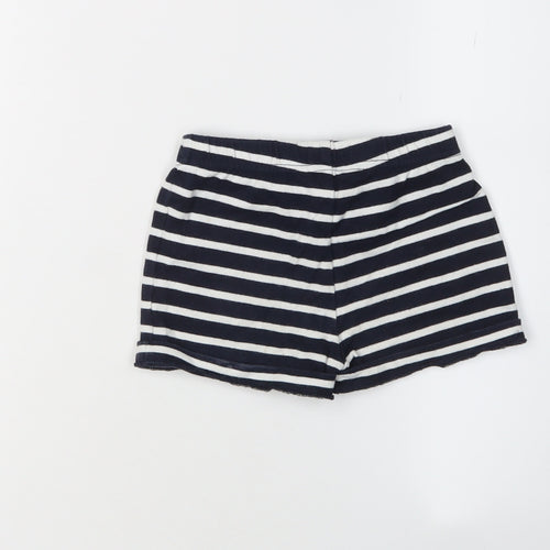 Joules Girls' Black Striped Sweat Shorts, 5-6 Years