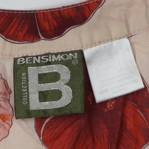 Bensimon Women's Beige Floral Tank Top Size 14