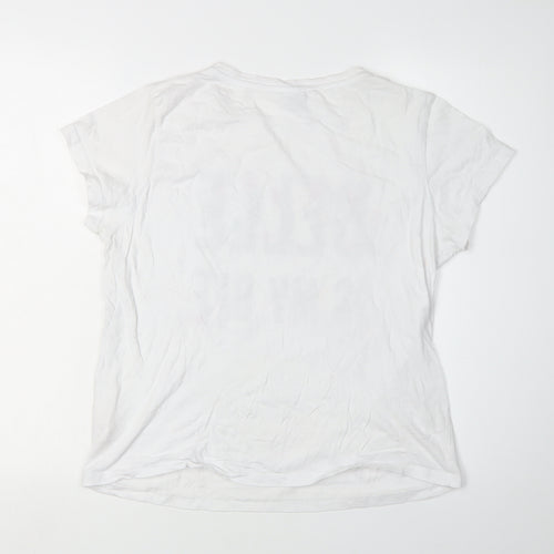 Disney Women's White T-Shirt UK 14 - Belle BFF Casual Style
