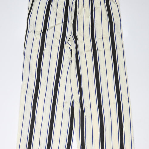 Marks and Spencer Women's Black Striped Trousers Size 16