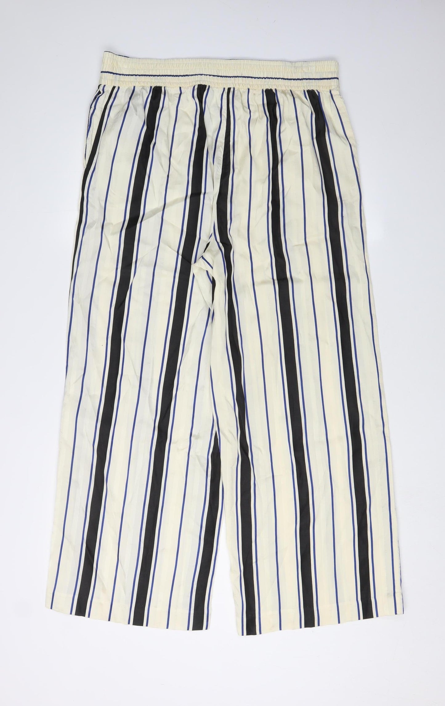 Marks and Spencer Women's Black Striped Trousers Size 16