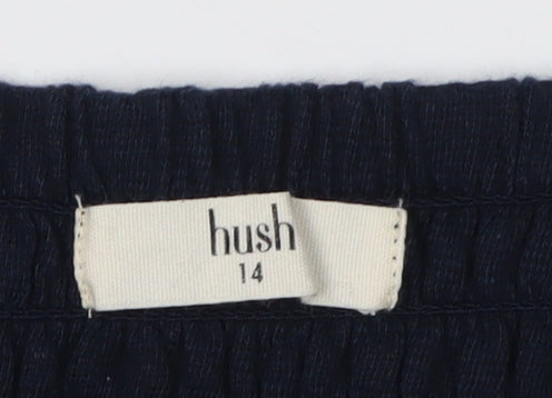 Hush Women's Black Linen Cotton Jumpsuit Size 14