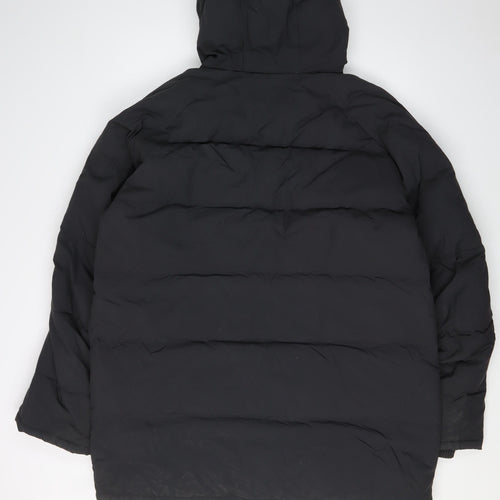 Carhartt Men's Black Puffer Jacket Size L Hooded