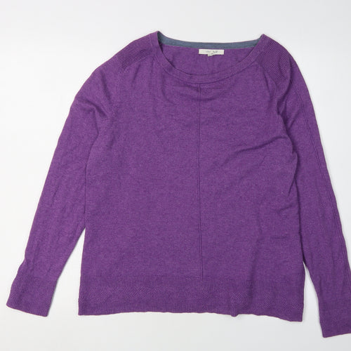 White Stuff Women's Purple Knit Jumper Size 12