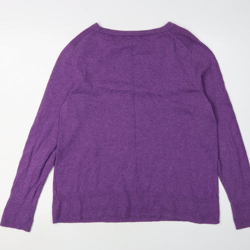 White Stuff Women's Purple Knit Jumper Size 12