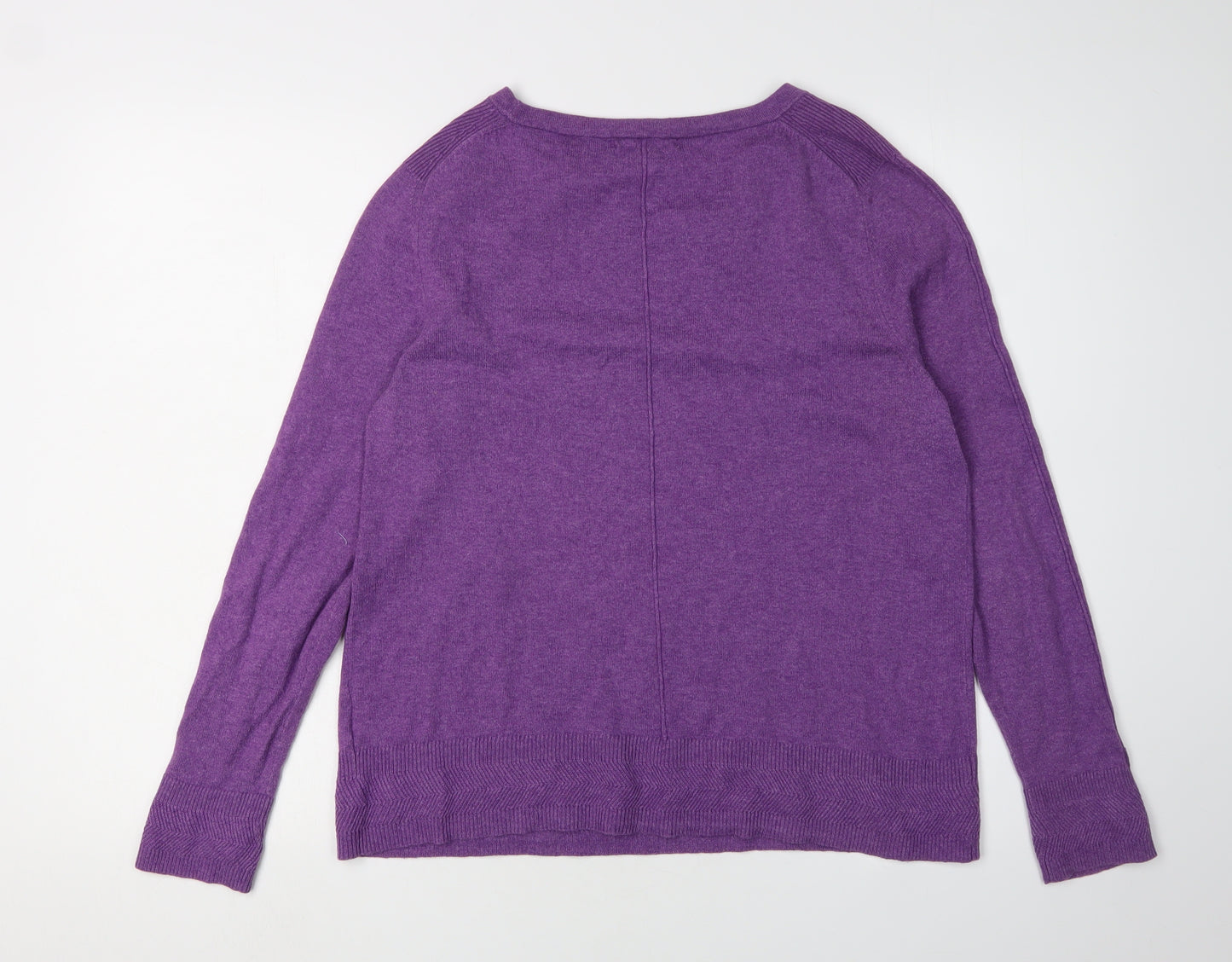 White Stuff Women's Purple Knit Jumper Size 12