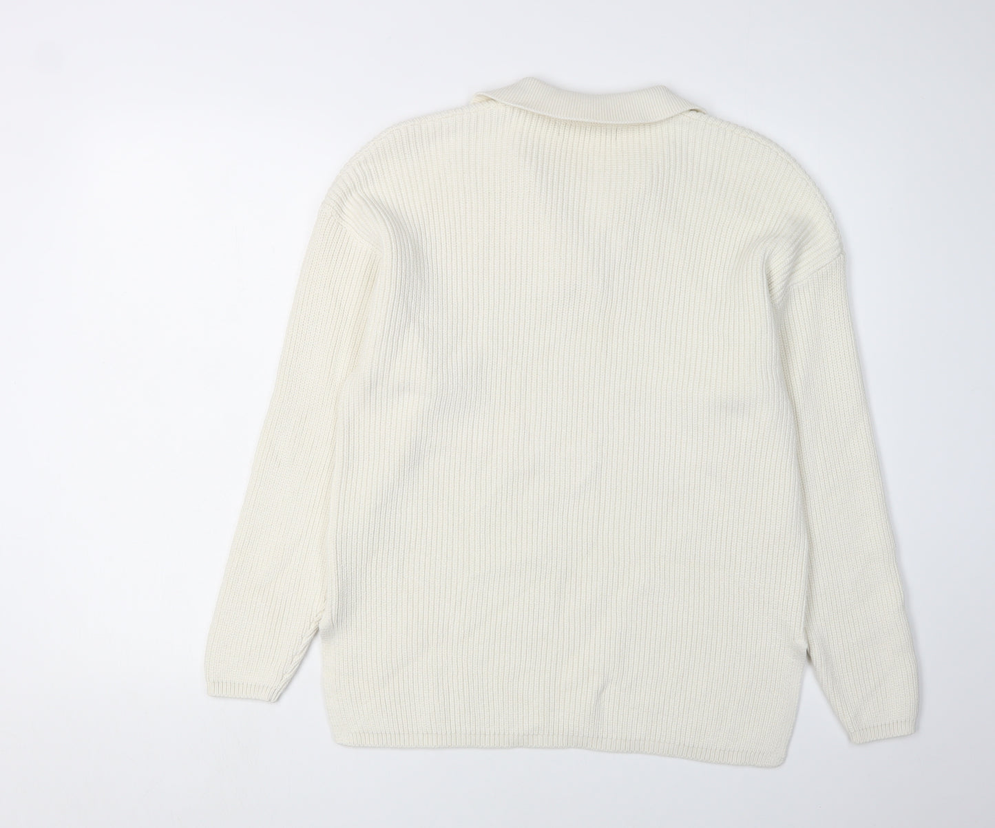 Marks and Spencer Women's Ivory Collared Pullover M