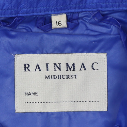 Rainmac Women's Blue Long Rain Coat Size 16