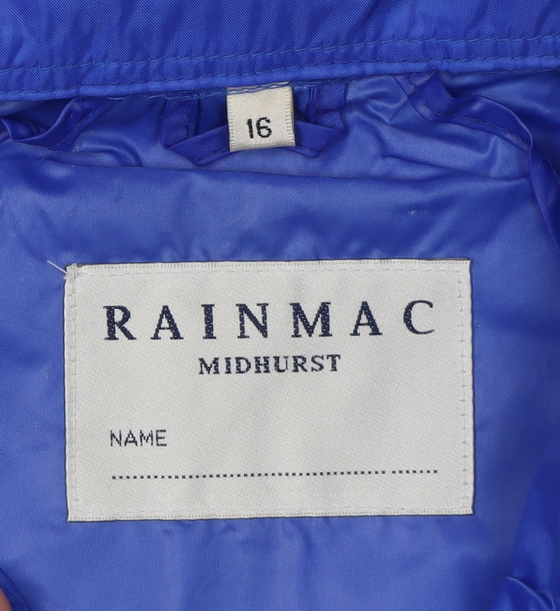Rainmac Women's Blue Long Rain Coat Size 16