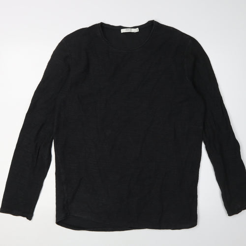 Jack & Jonis Men's Black Cotton Pullover Jumper M