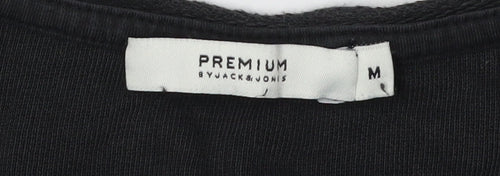 Jack & Jonis Men's Black Cotton Pullover Jumper M