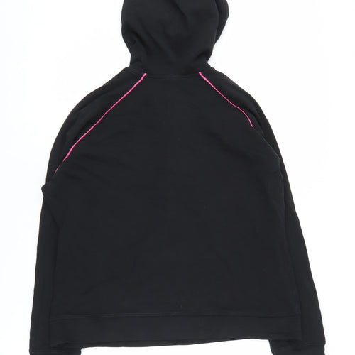 Next Women's Black Pullover Hoodie with Zip Accents, Size 18
