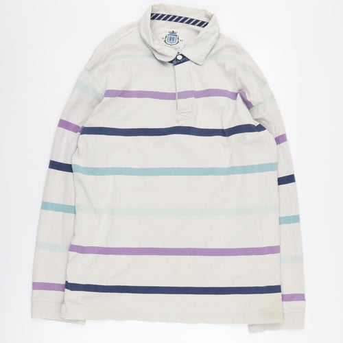 Marks and Spencer Men's Multicoloured Stripe Polo L