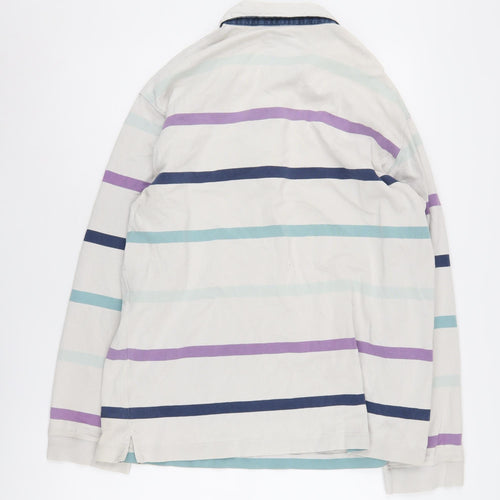 Marks and Spencer Men's Multicoloured Stripe Polo L