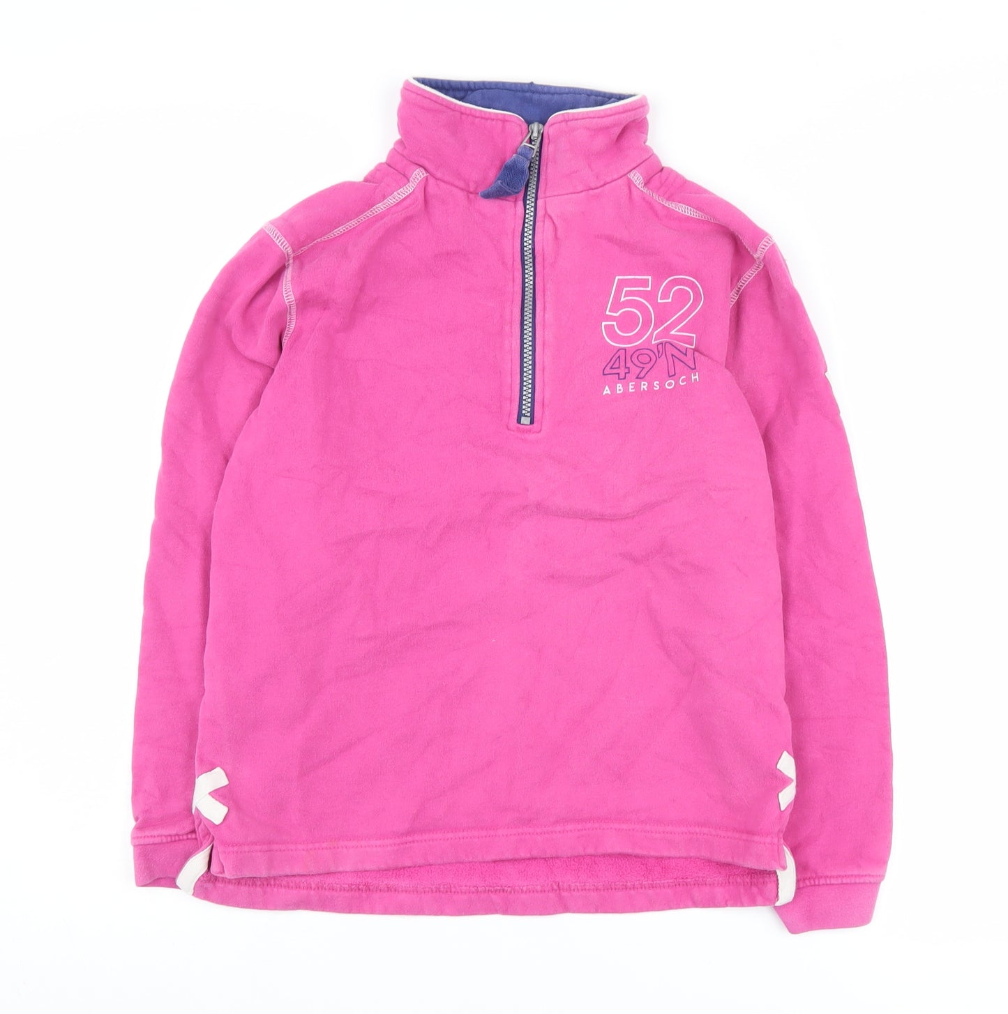 Lazy Jacks Girls Pink 1/4 Zip Sweatshirt, 11-12 Years