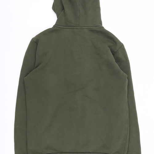 Puma Boys Green Full Zip Hoodie 14 Years Casual Logo