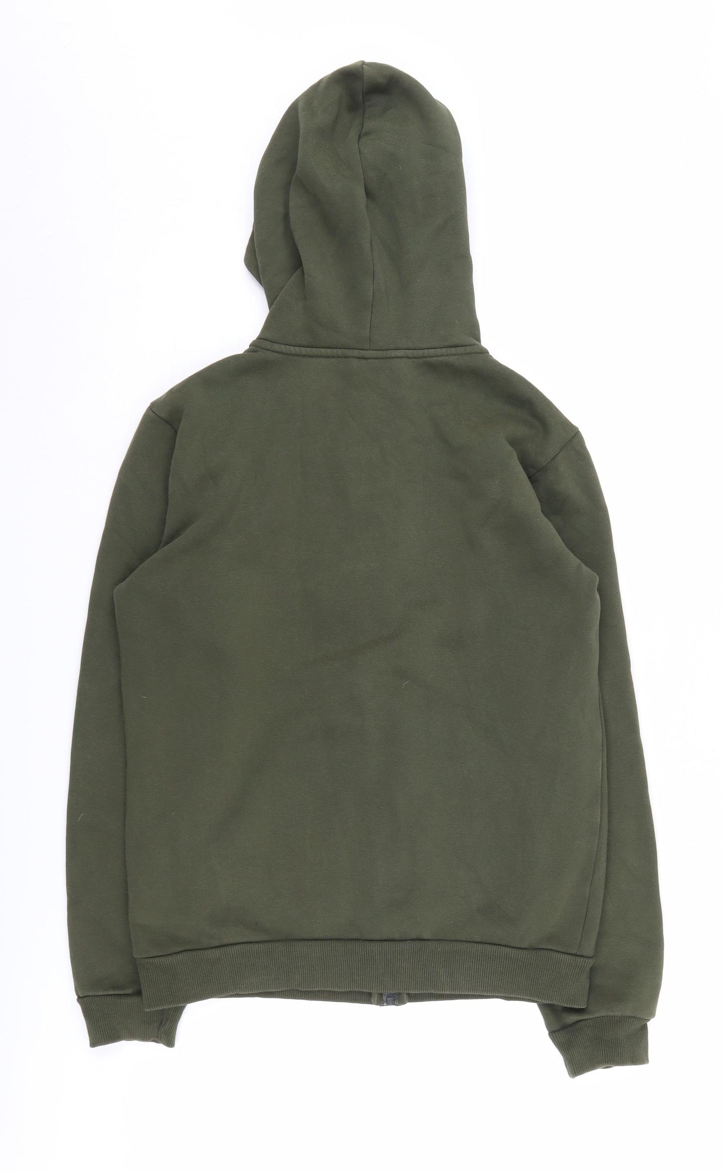 Puma Boys Green Full Zip Hoodie 14 Years Casual Logo