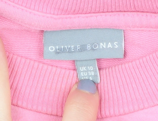 Oliver Bonas Pink Women's Crew Neck Pullover Sweatshirt Size 10