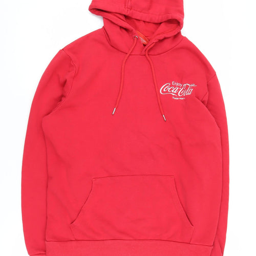 Coca-Cola Red Men's Pullover Logo Hoodie L