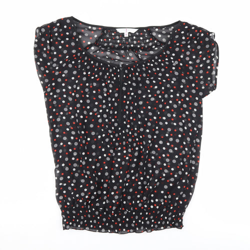Jasper Conran Women's Black Polka Dot Blouse Size 8