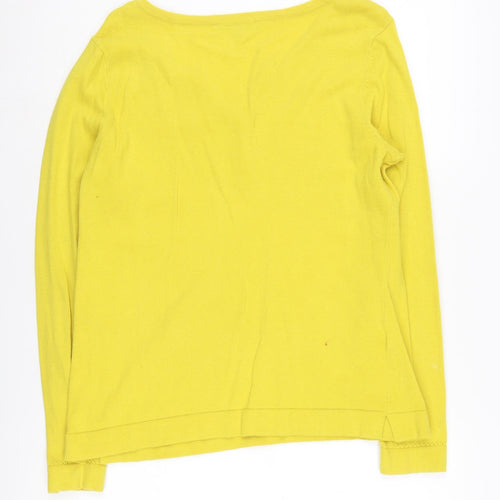 Laura Ashley Women’s Yellow Henley Jumper, UK 14