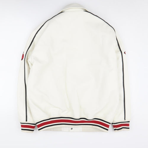 Bershka Women’s White Varsity Jacket S, Sporty Chic