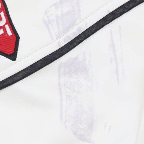 Bershka Women’s White Varsity Jacket S, Sporty Chic