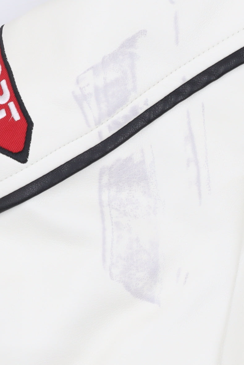 Bershka Women’s White Varsity Jacket S, Sporty Chic