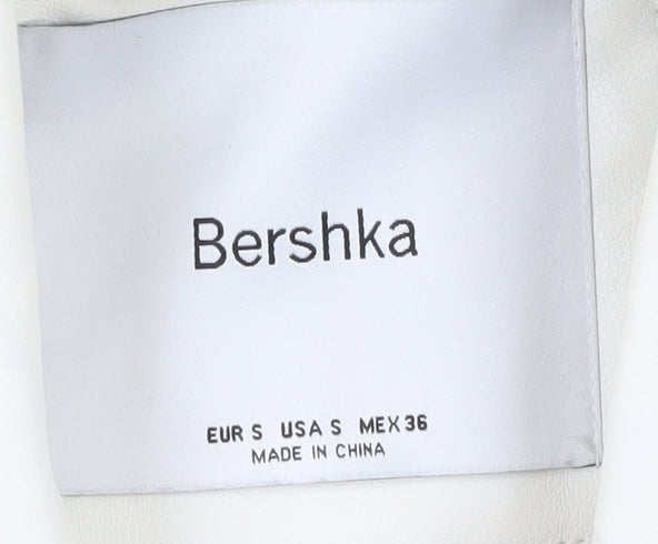 Bershka Women’s White Varsity Jacket S, Sporty Chic