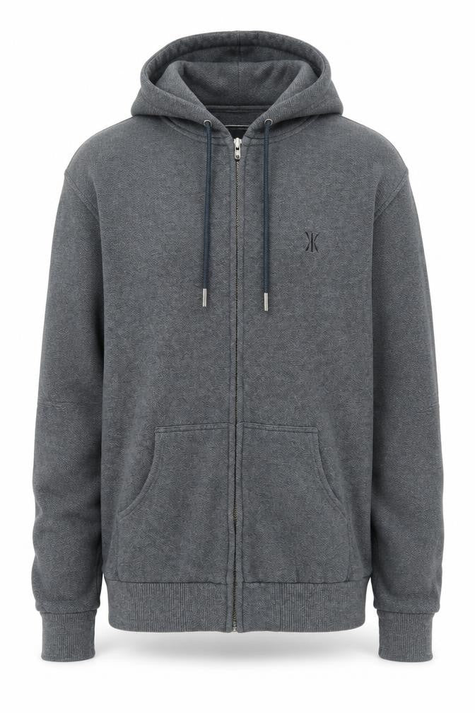 Onepiece Unisex Adults Grey Full Zip Hoodie S