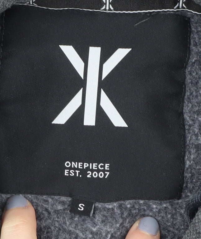 Onepiece Unisex Adults Grey Full Zip Hoodie S